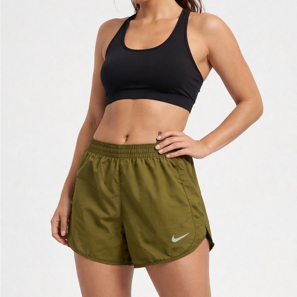 Nike Pants - Nike Dri-FIT Tempo Running Shorts Women’s Small Olive Green Athletic Gym